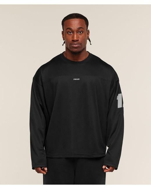 GYMSHARK Black Hockey Jersey for men