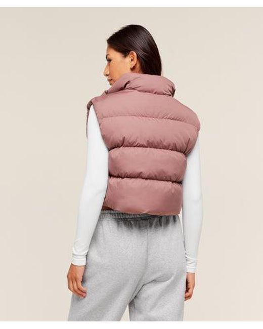 GYMSHARK Red Cropped Midi Gilet