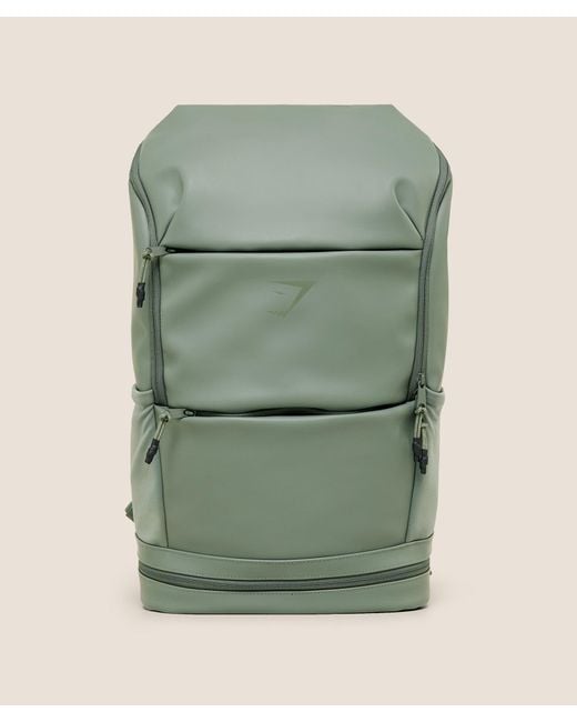 GYMSHARK Green Sleek Backpack