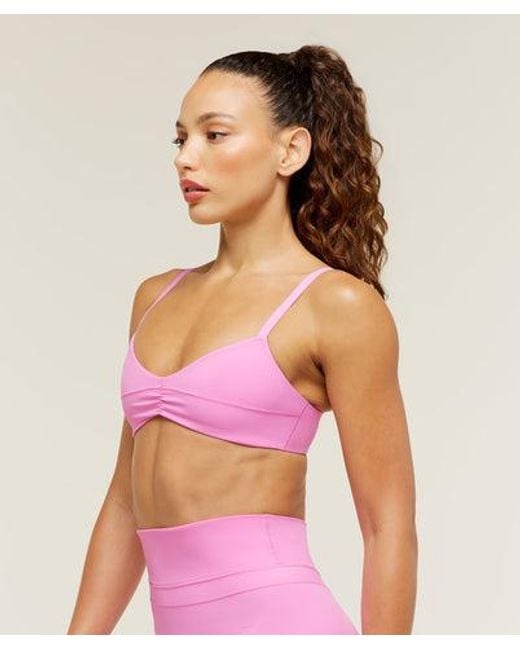 GYMSHARK Pink Colour Block Sports Bra
