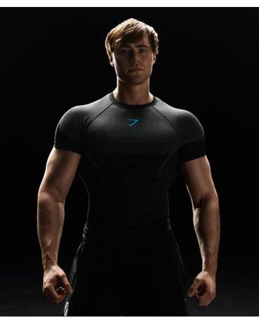 GYMSHARK Onyx 5.0 Seamless T-Shirt in Black for Men | Lyst