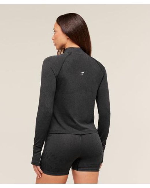 GYMSHARK Black Vital 1/4 Zip