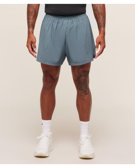 GYMSHARK Blue Running 5" Shorts for men