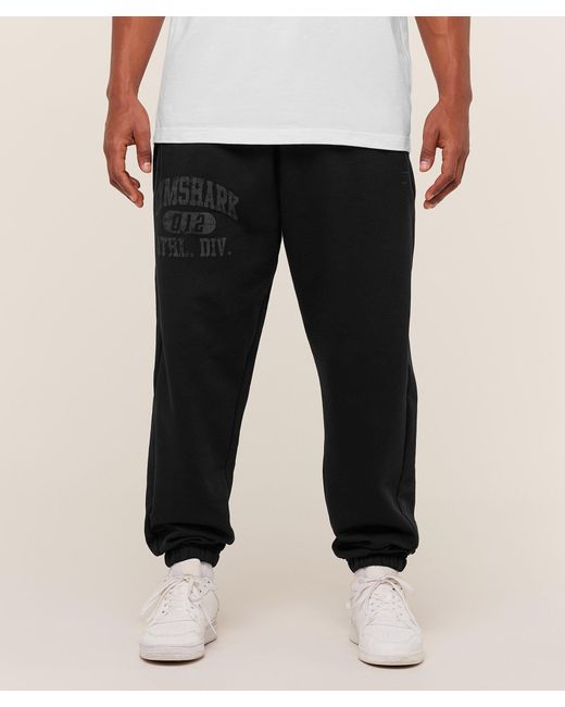 GYMSHARK Black Athletic Division Graphic Joggers for men