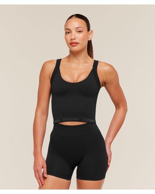 GYMSHARK Black Flex V4 Tank Top