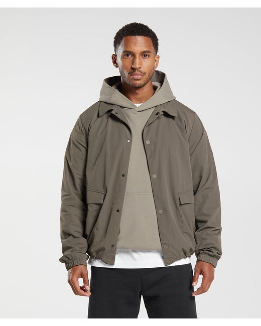 GYMSHARK Brown Rest Day Commute Jacket for men