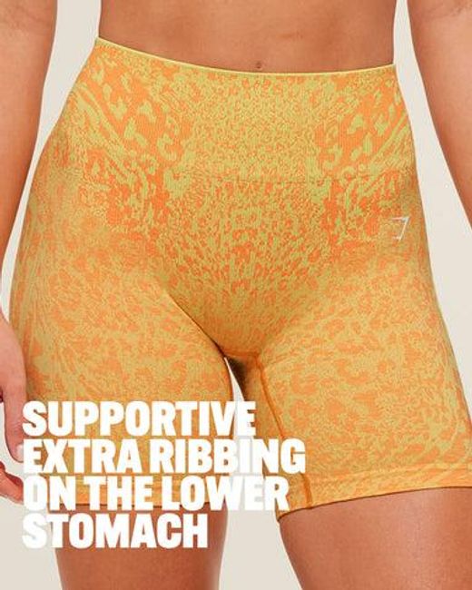 GYMSHARK Orange Adapt Animal X Whitney Shorts