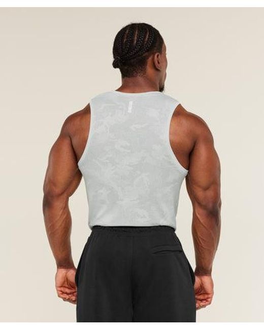 GYMSHARK Gray Geo Seamless Tank for men