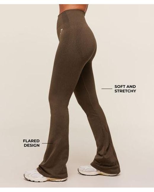GYMSHARK Brown Vital Soft Flared Leggings