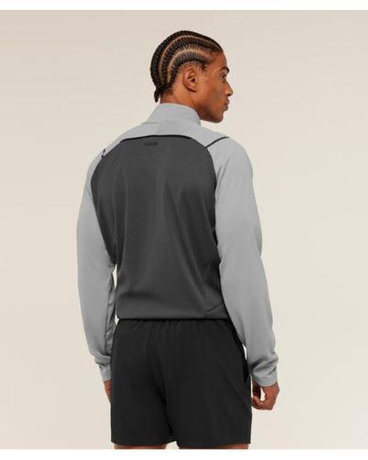 GYMSHARK Gray Arrival Contrast 1/4 Zip for men