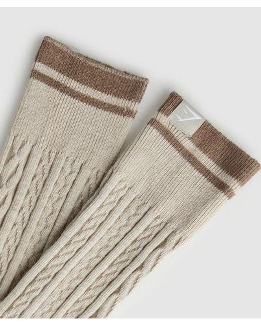 GYMSHARK White Rest Day Cable Socks