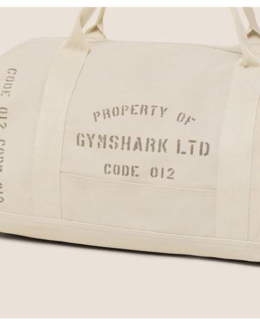 GYMSHARK Natural Graphic Duffle Bag