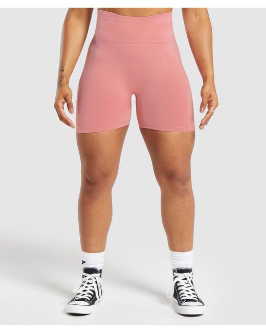 GYMSHARK Pink Glute Boost Seamless Shorts