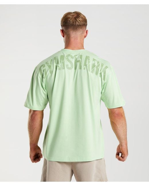 GYMSHARK Green Power T-Shirt for men