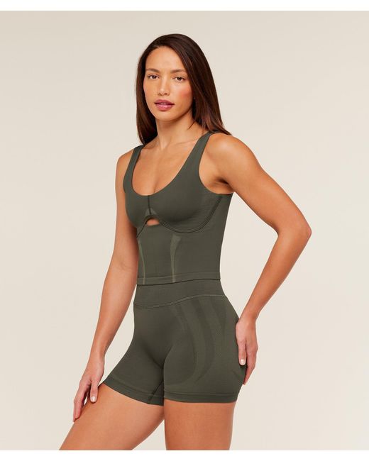GYMSHARK Green Weekend Seamless Tank Top