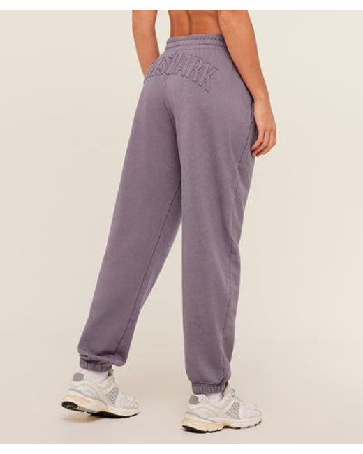 GYMSHARK Purple Power Washed Cuff Joggers
