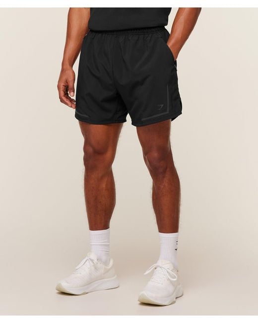 GYMSHARK Black Movement Sport 5" Shorts for men