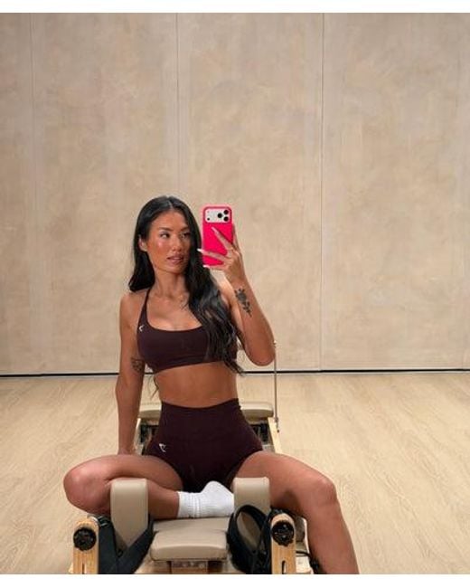 GYMSHARK Red Everyday Seamless Racerback Sports Bra