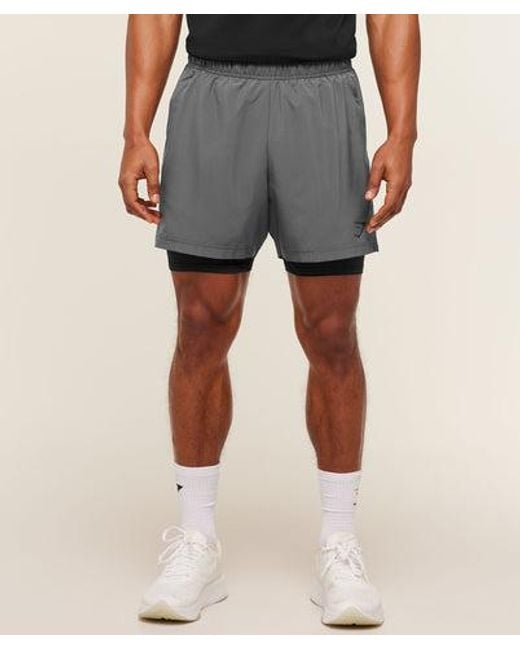 GYMSHARK Gray Sport 5" 2 for men
