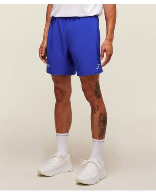 GYMSHARK Blue Conditioning Club Shorts for men
