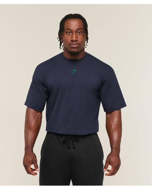 GYMSHARK Blue Power T-Shirt for men