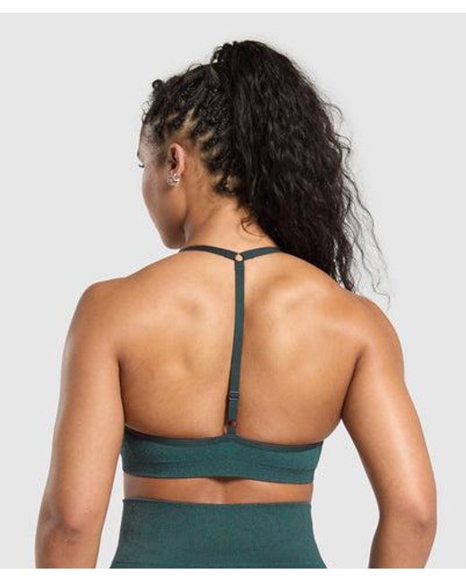 GYMSHARK Green Adapt Fleck T-Back Bra