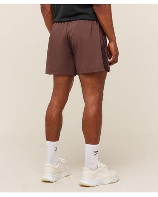 GYMSHARK Red Sport 5" Shorts for men