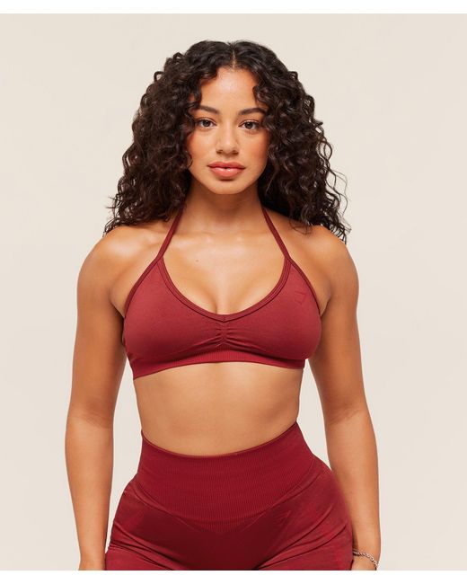 GYMSHARK Red X Analis Seamless Sports Bra