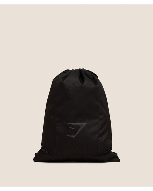 GYMSHARK Black Sharkhead Gymsack