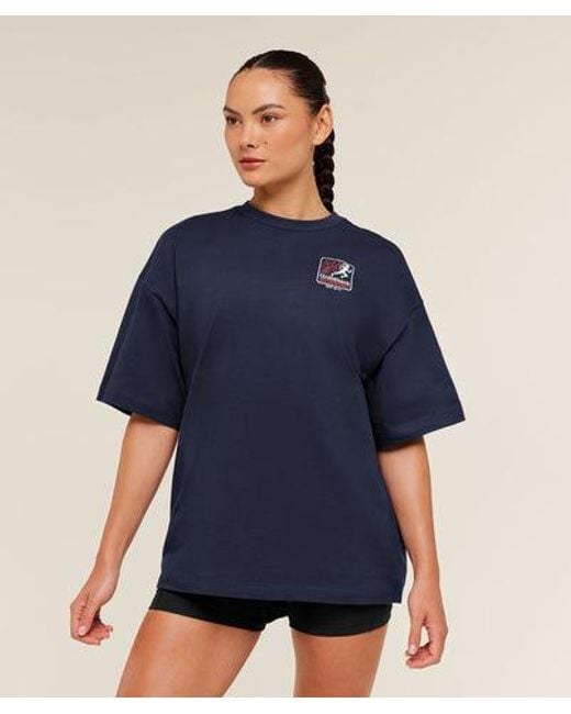 GYMSHARK Blue Run Club Graphic Short Sleeve T-Shirt