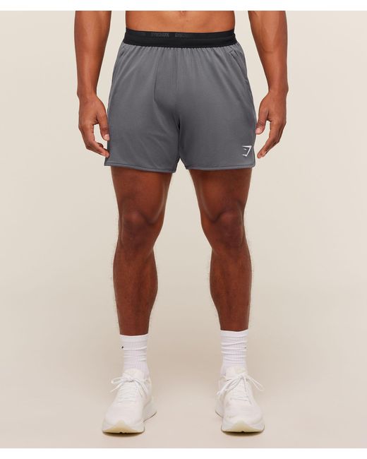 GYMSHARK Blue Mesh Hybrid 5" Shorts for men