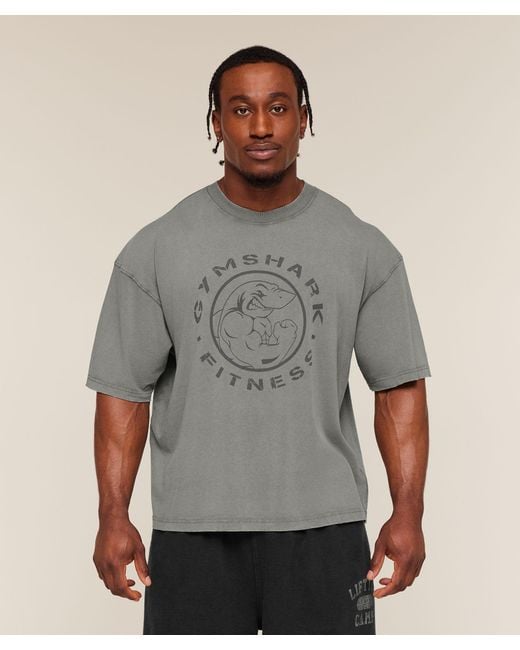 GYMSHARK Gray Vintage Legacy T-Shirt for men