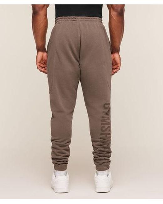 GYMSHARK Natural Power Wordmark Joggers for men