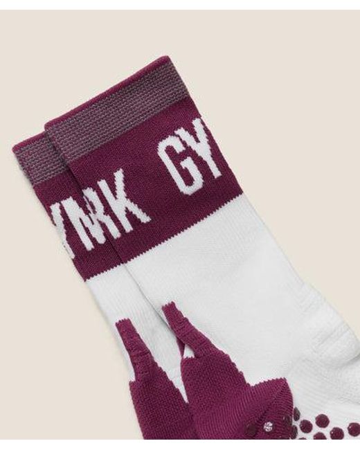 GYMSHARK Pink Hybrid Training Grip Socks Single