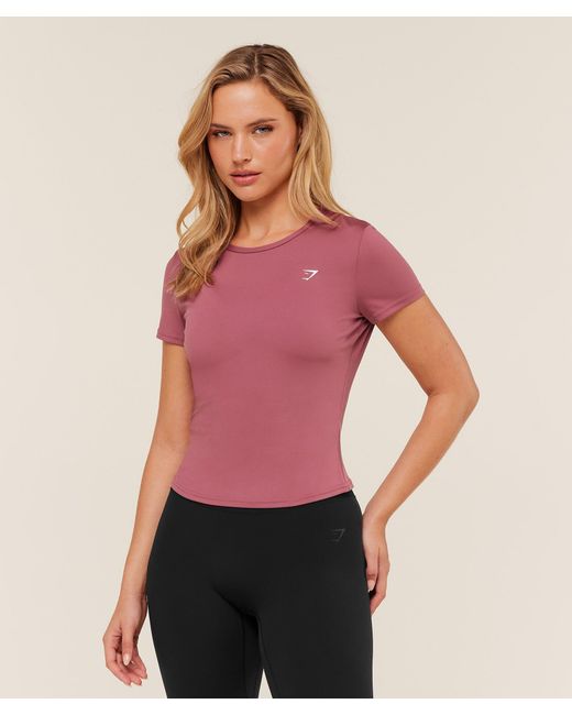 GYMSHARK Red Training Baby Tee
