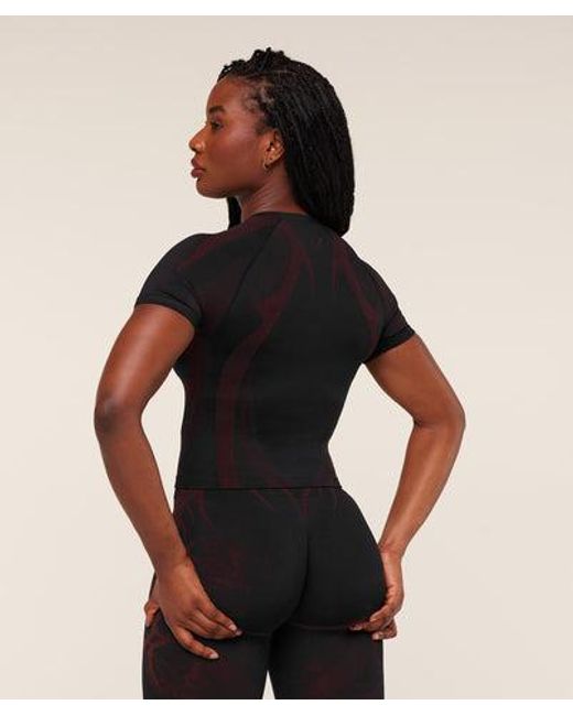 GYMSHARK Black Storm Seamless Top