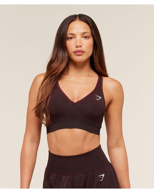 GYMSHARK Black Vital V Neck Sports Bra