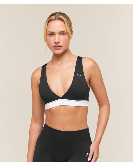 GYMSHARK Black Everyday Seamless Contrast Bra