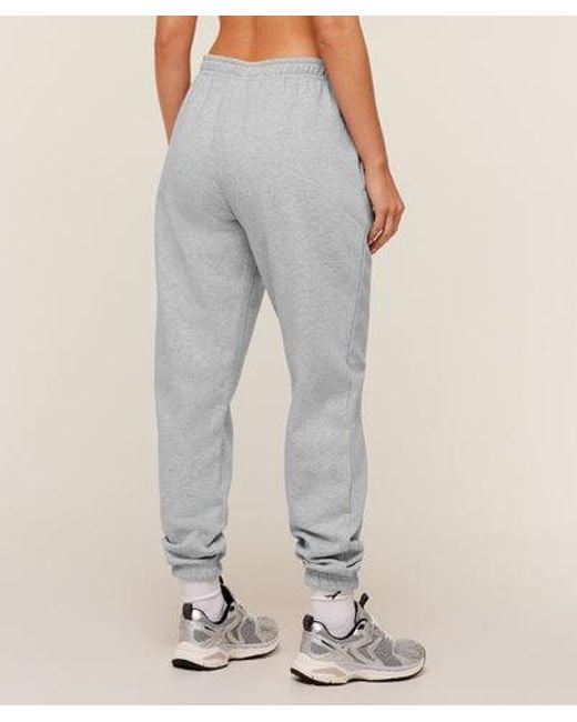GYMSHARK Gray Worn Crest Graphic Joggers