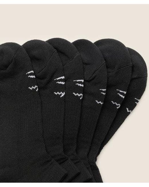 GYMSHARK Black Trainer Socks 3Pk