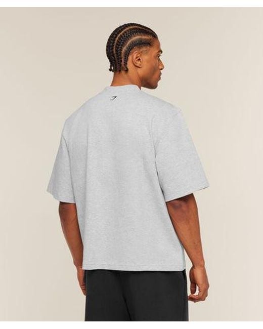 GYMSHARK Gray Ath-State Graphic T-Shirt for men