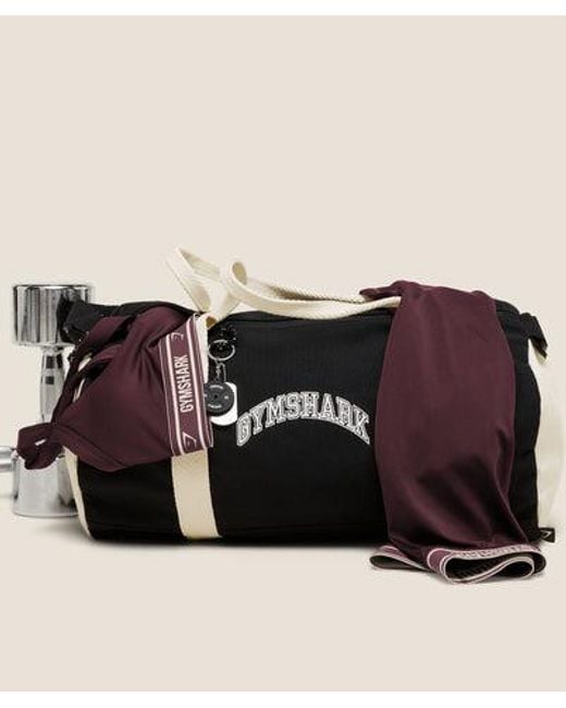 GYMSHARK Black Essentials Duffle Bag