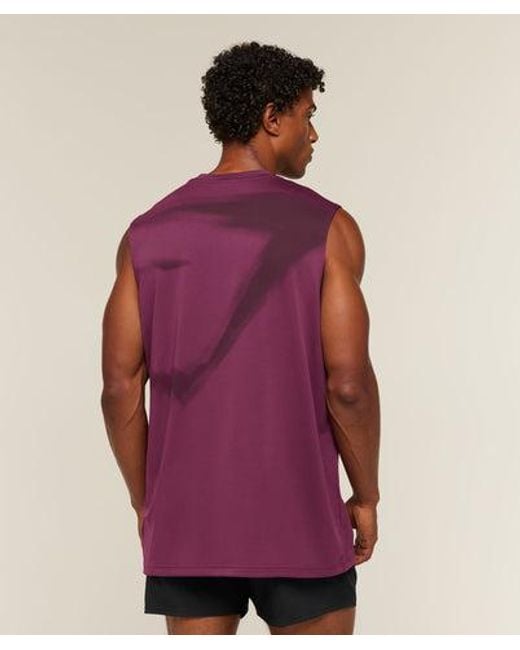 GYMSHARK Purple Motion Blur Graphic Tank for men
