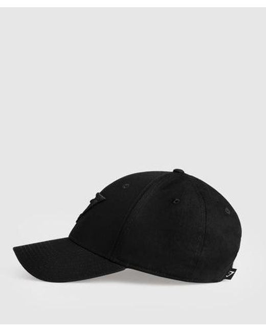 GYMSHARK Black Sharkhead Cap