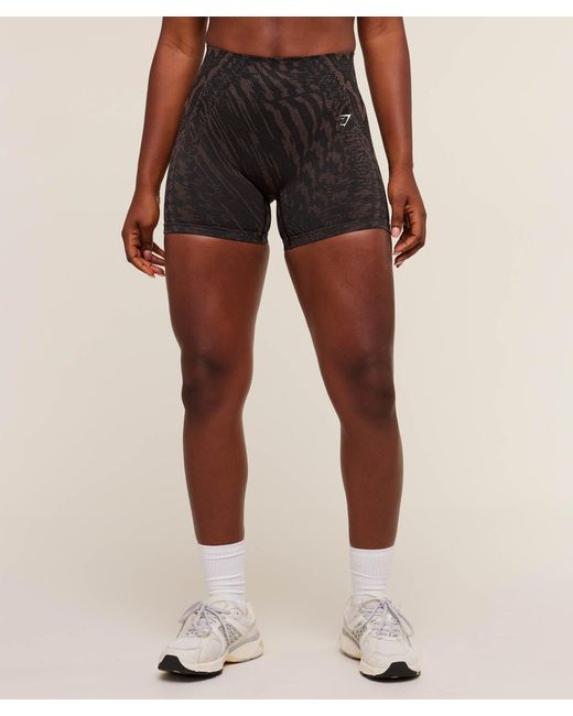 GYMSHARK Black Adapt Houndstooth Shorts
