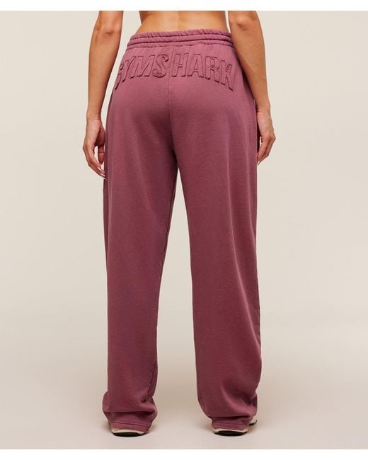 GYMSHARK Pink Power Washed Joggers
