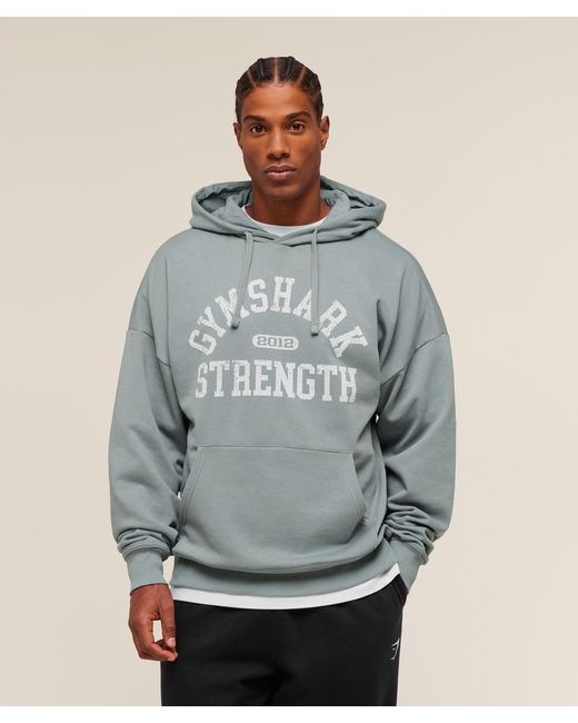 GYMSHARK Gray 2012 Strength Hoodie for men