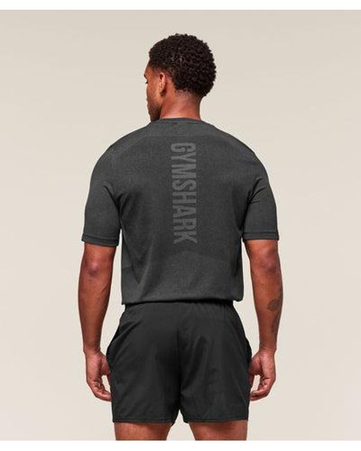 GYMSHARK Black Lightweight Seamless T-Shirt for men