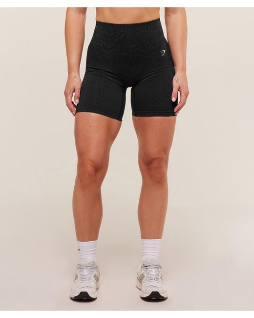 GYMSHARK Black Adapt Animal Seamless Shorts