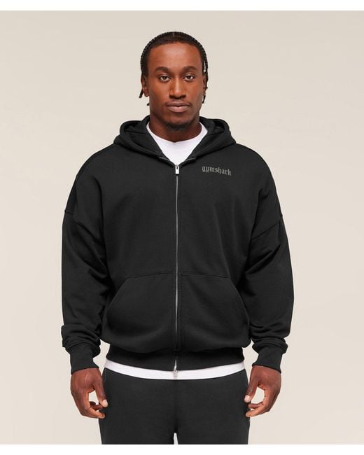 Zip Hoodie Gymshark Hoodie Black Gymshark Oversized Training